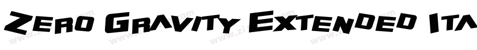 Zero Gravity Extended Italic字体转换